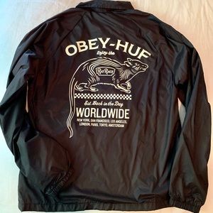 Obey-Huf limited edition collab coach’s jacket